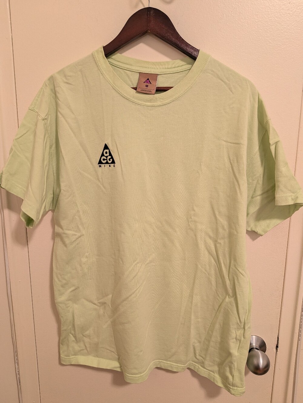 Nike ACG NRG Logo T-Shirt Barely Volt/Black Size M BQ7342-701